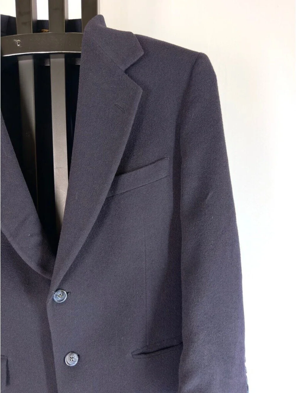 LaCrosse Camel Hair Sport Coat Blazer Size 40R Black Vintage USA